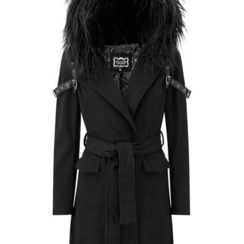 SEVENTH SÉANCE Jacket with Black Fur Hood